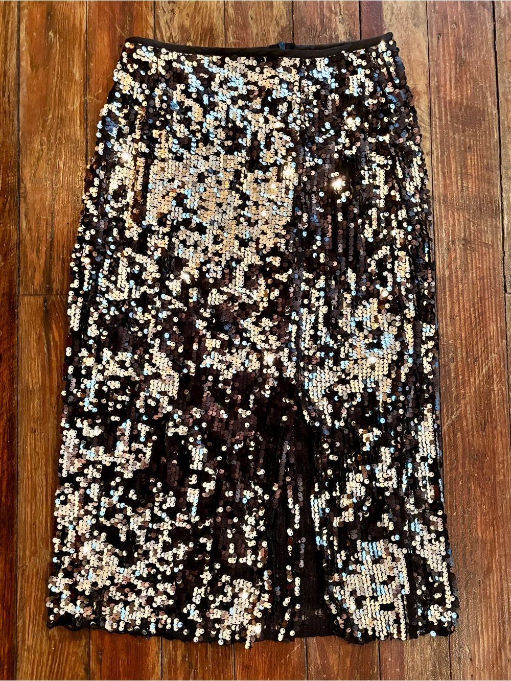 Sequin midi skirt